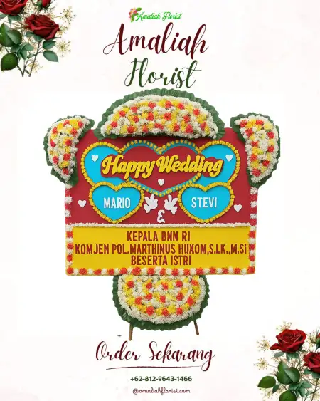 Papan Bunga Pernikahan Tambi